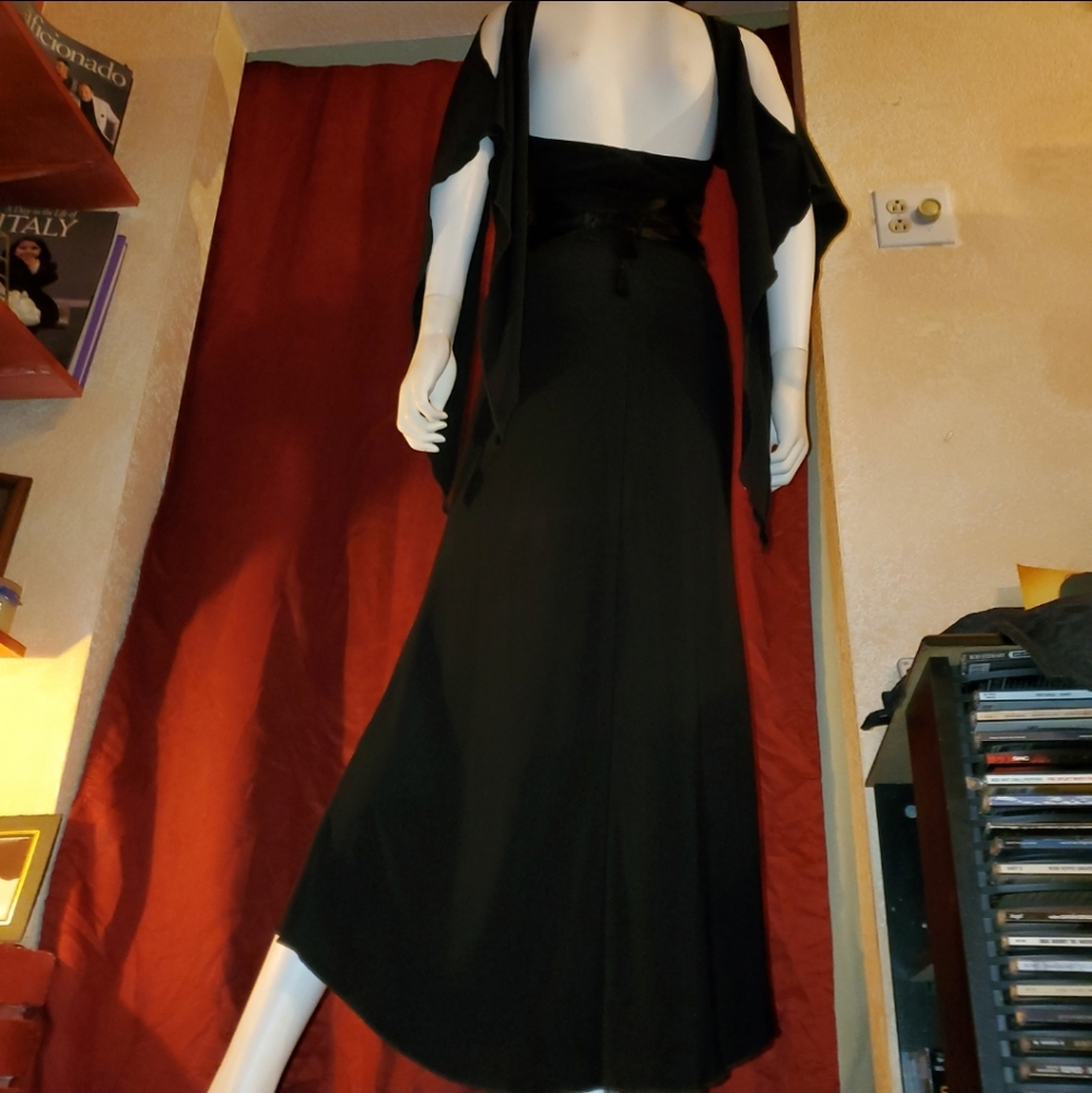 🖤RARE VTG Black Oriental Inspired Dress by one 🖤 - Picture 7 of 9